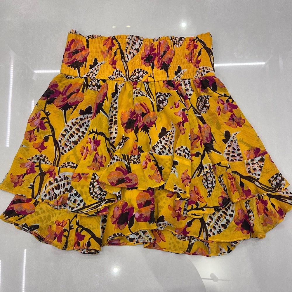 A.L.C. Vera Silk Floral Multicolor Skirt - Picture 2 of 4